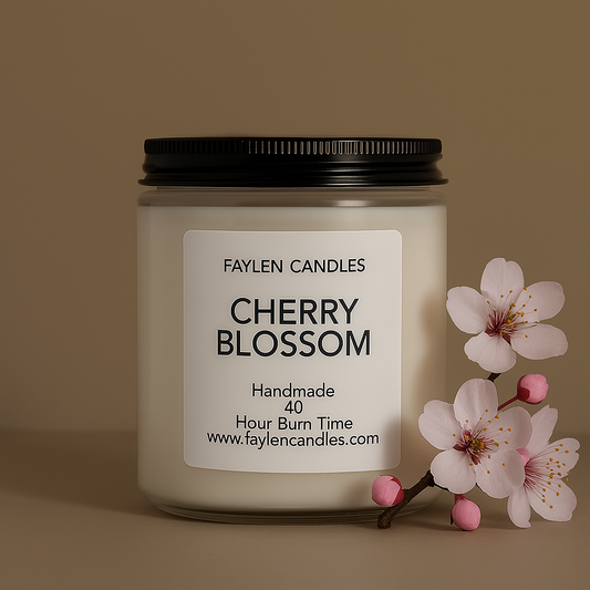 Cherry Blossom - Soy Wax Candle - Handmade/Hand-Poured - 8oz