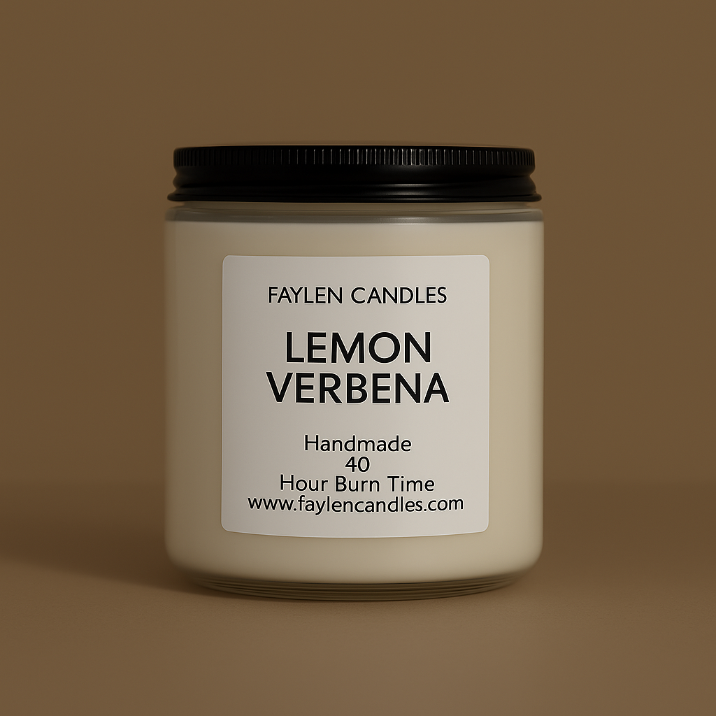 Lemon Verbena - Soy Wax Candle - Handmade/Hand-Poured - 8oz