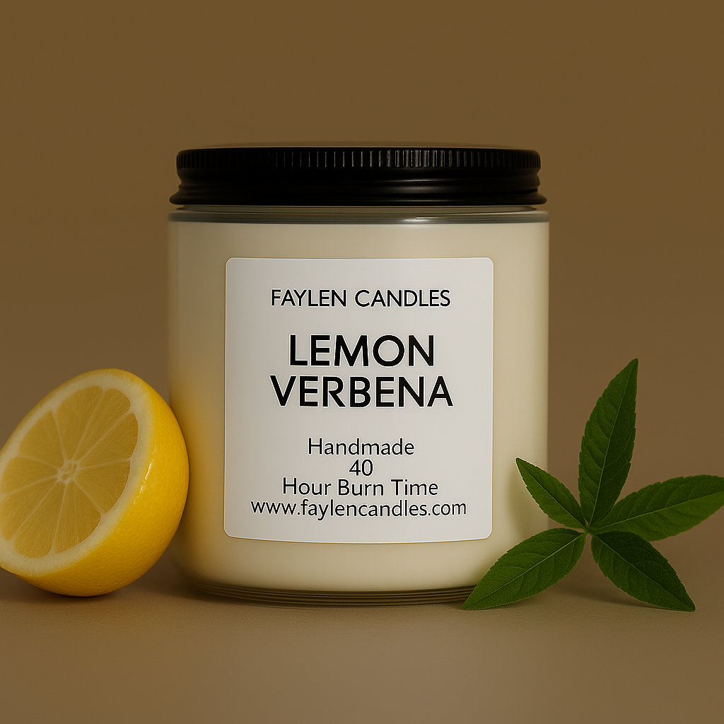 Lemon Verbena - Soy Wax Candle - Handmade/Hand-Poured - 8oz