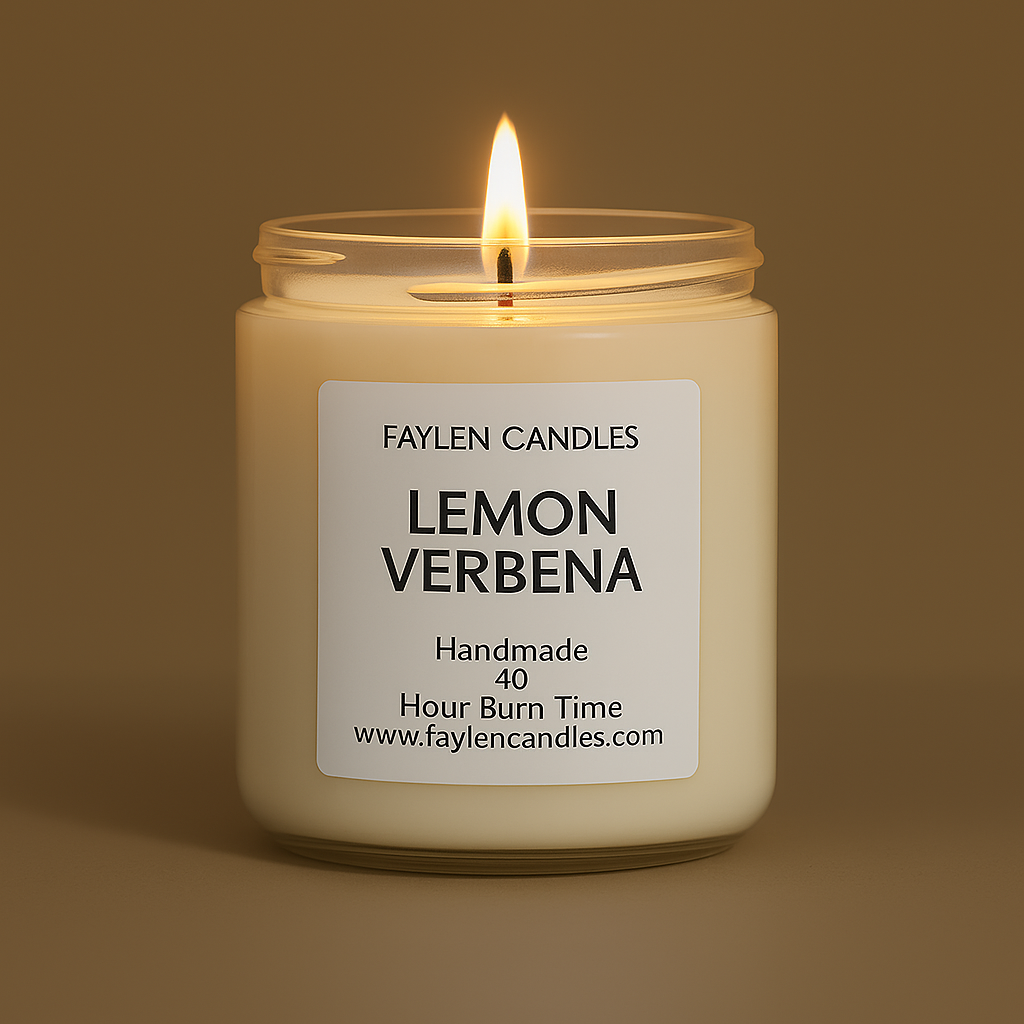 Lemon Verbena - Soy Wax Candle - Handmade/Hand-Poured - 8oz
