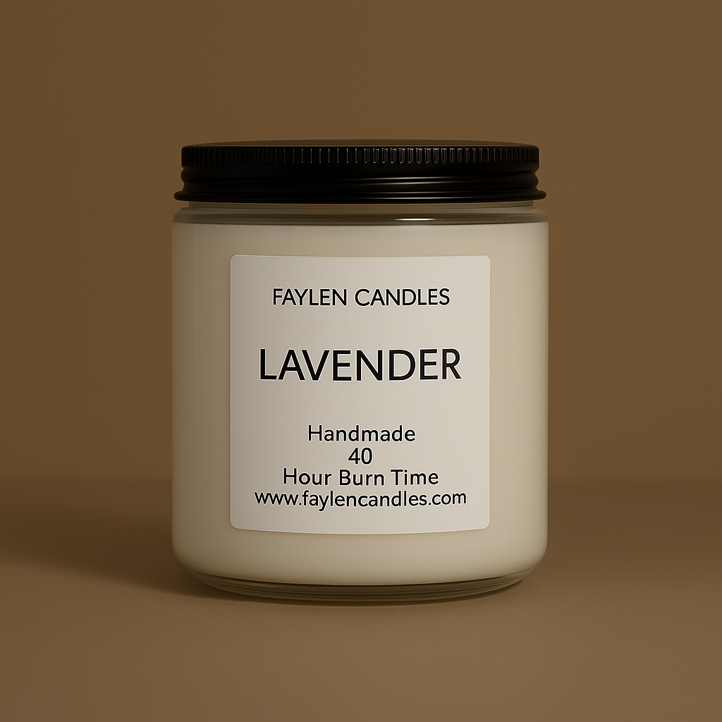 Lavender - Soy Wax Candle - Handmade/Hand-Poured - 8oz