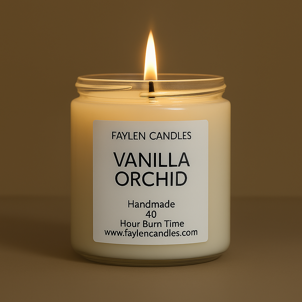Vanilla Orchid - Soy Wax Candle - Handmade/Hand-Poured - 8oz