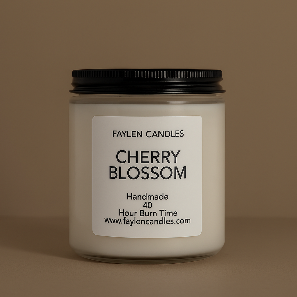Cherry Blossom - Soy Wax Candle - Handmade/Hand-Poured - 8oz