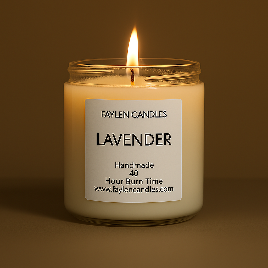 Lavender - Soy Wax Candle - Handmade/Hand-Poured - 8oz